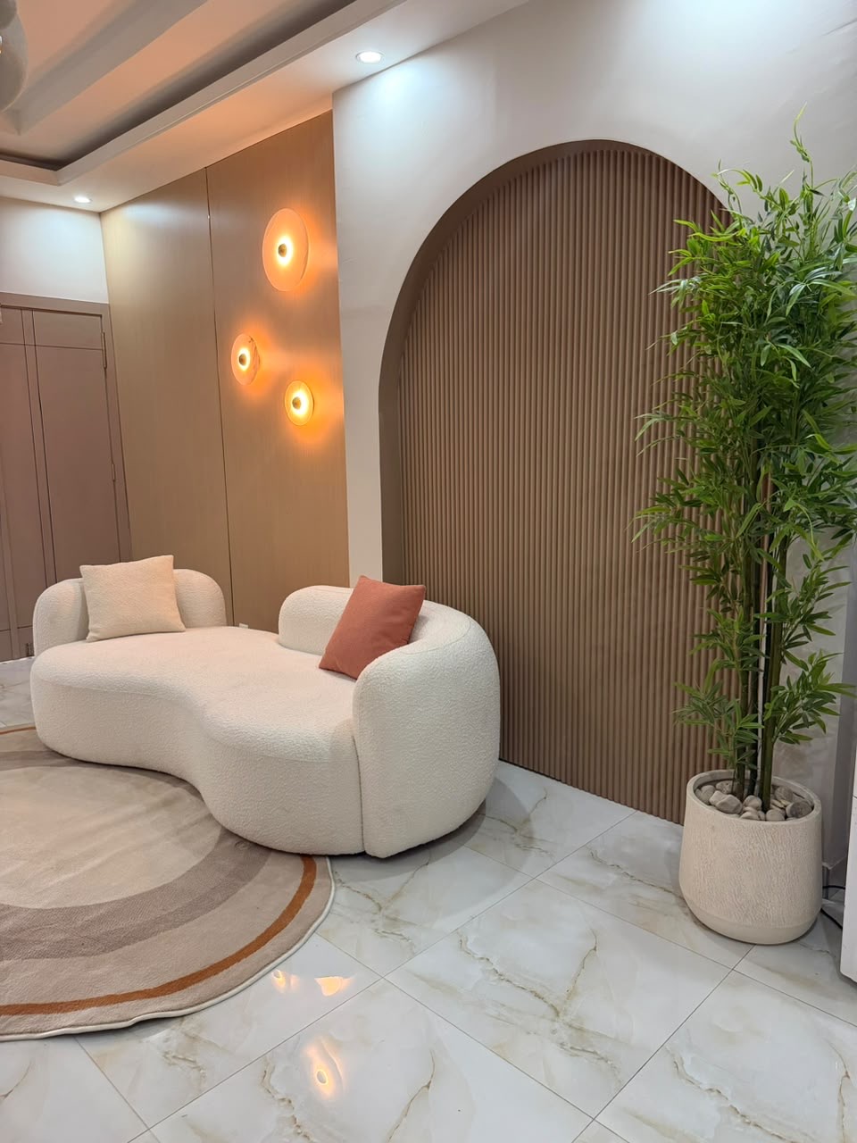 Coin lounge du salon Indiliah Beauty à Ouakam