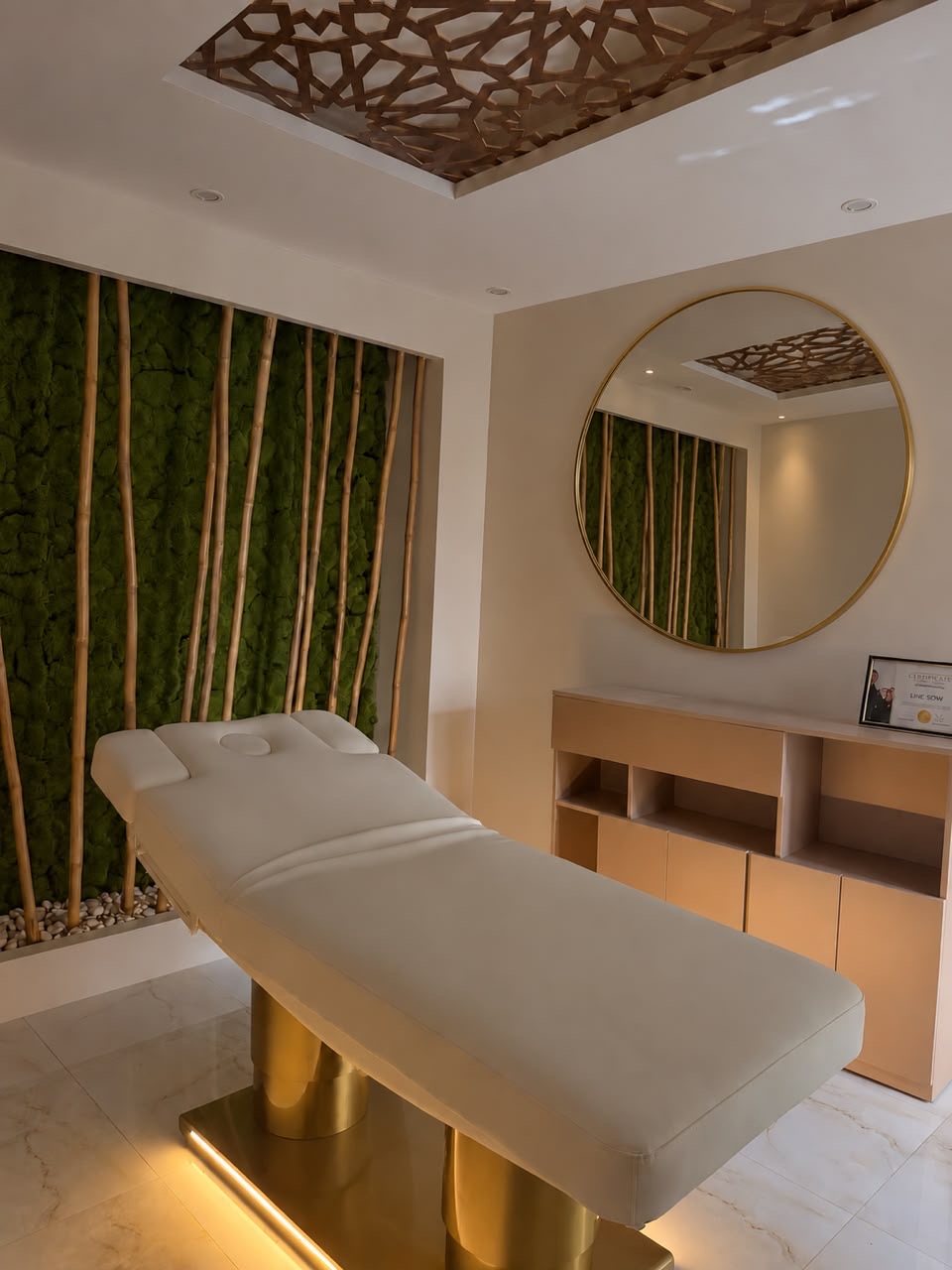 Salle de soin du salon Indiliah Beauty à Ouakam
