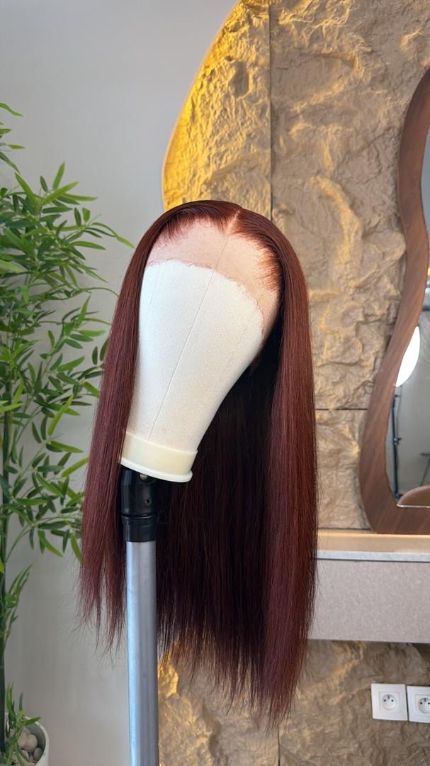 Perruque Sohane — straight auburn 20 pouces, lace HD 13x4